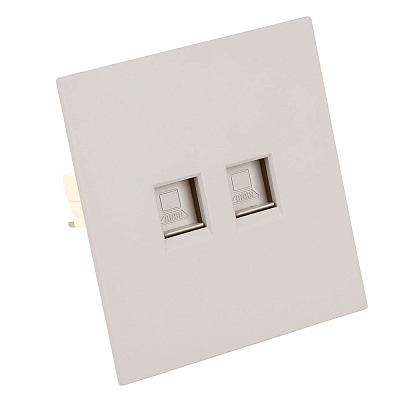 Розетка двойная Ethernet RJ-45 без рамки Stekker Мия 50481 400_400_3085821