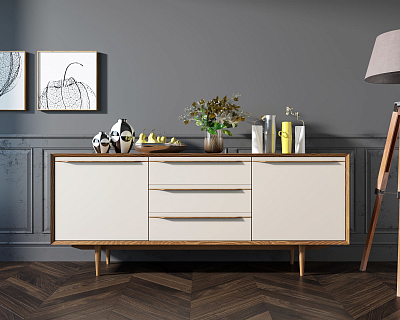 Комод "Bruni white" с тремя ящиками и дверками арт BR-03WH 400_400_1934688