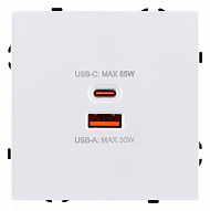 Розетка 2хUSB type A и C без рамки Kollinger Eclipse EC-024WH 500_191_3118762