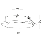 ST263.408.01 Св-к встр. Черный GU10 1*50W IP20 L85xW85xH30 220V Без ламп, Патрон GU10 приобретается Встраиваемые светильники 250_100_2948697