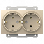 Розетка двойная с заземлением, без рамки Elbi Eleсtriс Zena Vega 609-012500-907 250_100_2195782