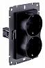 Розетка двойная с заземлением, без рамки Kollinger  REA-032BK 100_100_3123444