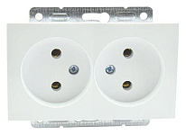 Розетка двойная, без рамки Mono Electric Despina / Larissa 500-000105-121 250_100_2162238