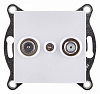 ТВ-розетка и SAT-розетка оконечная без рамки Kollinger  REA-035WH 100_100_3123482