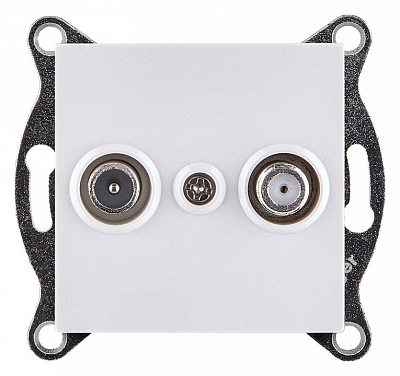 ТВ-розетка и SAT-розетка оконечная без рамки Kollinger  REA-035WH 400_400_3123482