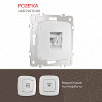 Розетка Ethernet RJ-45 без рамки Arte Milano am-205 205.45-1.silver 250_100_2167117