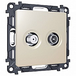 ТВ-розетка и SAT-розетка оконечная без рамки Ambrella Volt ALFA MA333310 250_100_Array