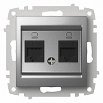 Розетка двойная Ethernet RJ-45 без рамки Elbi Eleсtriс Zena Vega 609-011000-248 250_100_2195222