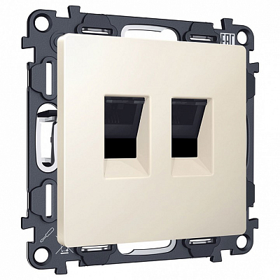 Розетка двойная Ethernet RJ-45 без рамки Ambrella Volt ALFA MA332110 400_400_2193107
