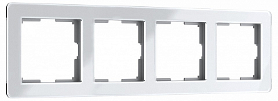 Рамка на 4 поста Werkel Acrylic (белый) W0042701 400_400_2130517