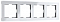 Рамка на 4 поста Werkel Acrylic (белый) W0042701