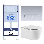 SET AQUATEK ЕВРОПА cmp014 (рама AQUATEK Standard INS-0000012, клавиша KDI-0000014, крепеж KKI-0000002+унитаз ЕВРОПА AQ1106-00 с тонким сиденьем sc) 250_100_Array