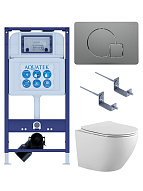 SET AQUATEK ЕВРОПА-070 4в1 (рама AQUATEK INS-0000025 +крепление KKI-0000002 +кнопка KDI-0000070 +унитаз AQ1901-00 +тонкое сиденье sc) 500_191_3232692