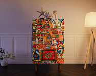 Комод высокий "Berber" 1 принт арт BB10/Print_01 250_100_1930568