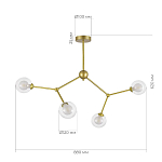 SLE1106-203-04 Светильник подвесной Золотистый/Прозрачный, Белый G9 LED 4*5W АРКУС 250_100_2954312