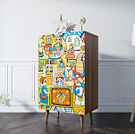 Комод высокий "Berber" 1 принт арт BB10/Print_01 250_100_Array