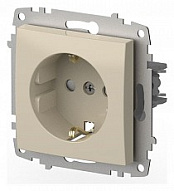 Розетка с заземлением и со шторкой, без рамки Elbi Eleсtriс Zena Vega 609-010300-243 500_191_2308607