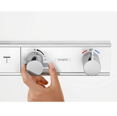 15382000S Set HG RainSelect термостатический смеситель для душа (15382000+15312180) 400_400_1436521