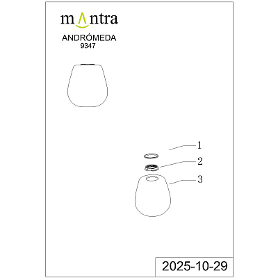 Плафон стеклянный Mantra Andromeda 9347 400_400_3090313