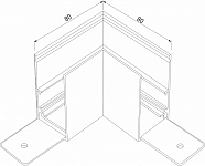 Соединитель угловой L-образный для треков накладных Elektrostandard Slim Magnetic a062195 250_100_2124065