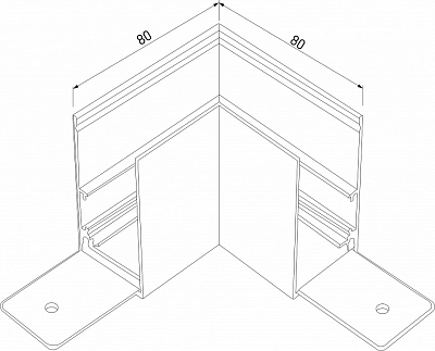 Соединитель угловой L-образный для треков накладных Elektrostandard Slim Magnetic a062194 400_400_2124062
