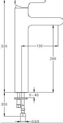 E10861-CP SINGULIER cмеситель для раковины высокий 400_400_2414620