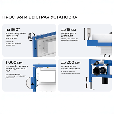 Комплект 3в1 IBERICA BLANCA инсталляция SILENCIO, унитаз TOLEDO ALTO белый, кнопка смыва ESTI-S черный матовый (IB001.TLA.234.851) 400_400_2918903