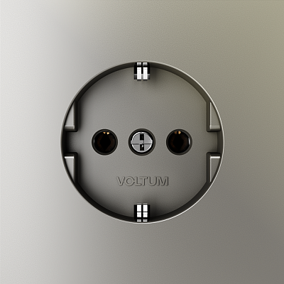 Розетка встраиваемая VOLTUM S70 с заземлением 16А, (шелк) 400_400_788569