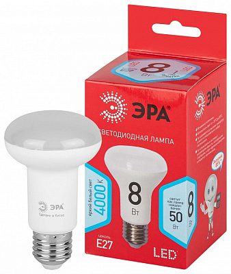 Лампа светодиодная Эра  E27 8Вт 4000K LED R63-8W-840-E27 R 400_400_2842480