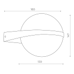 SL9510.401.01 Светильник уличный настенный ST-Luce Черный/Белый LED 2*6W 4000K CELESTE 250_100_2945648