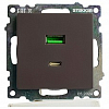 Розетка 2хUSB type A и C без рамки Stekker Катрин 50057 100_100_2301241