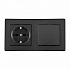 Блок с розеткой и выключателем Arte Milano SET06-2 SET06-2-30-1-40-1 black 100_100_2305955