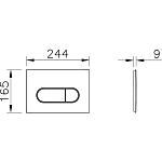 740-2295 Панель смыва Root Round, никель 250_100_2407050