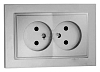Розетка двойная Mono Electric Despina 102-212105-121 100_100_2162471