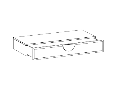 Консоль подвесная с одним ящиком Bionica 889968 400_400_2107366
