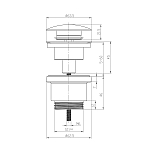 LM8500C Клапан донный универсальный Click/Clack 1 ¼, хром 250_100_2415711