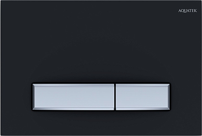 KDI-0000026 (009D-1) Панель смыва Slim Черный матовый (клавиша прямоугольная, никель) 400_400_3226448