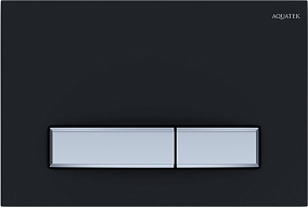 KDI-0000026 (009D-1) Панель смыва Slim Черный матовый (клавиша прямоугольная, никель) 500_191_3226448