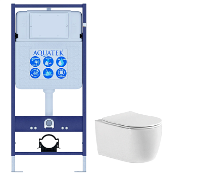 Set AQUATEK ЕВРОПА (рама AQUATEK Standard INS-0000012+звукоизоляционная прокладка+унитаз ЕВРОПА AQ1106-00+тонкое сиденье с механизмом плавного закрыва 400_400_3226792