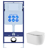 Set AQUATEK ЕВРОПА (рама AQUATEK Standard INS-0000012+звукоизоляционная прокладка+унитаз ЕВРОПА AQ1106-00+тонкое сиденье с механизмом плавного закрыва 500_191_3226792