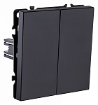 Выключатель двухклавишный без рамки Kollinger Eclipse EC-004BK 250_100_3106468