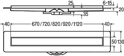753221 Advantix Basic Set душевой лоток (нерж.сталь) 900 мм в комп. с сифоном 0.5 л/сек, ножками, дизайн решеткой под плитку ER13 мод. 4983.20 400_400_2731627