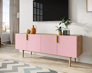 Комод под TV с четыремя дверками "Line" LN06/GR1/pink 250_100_1929943