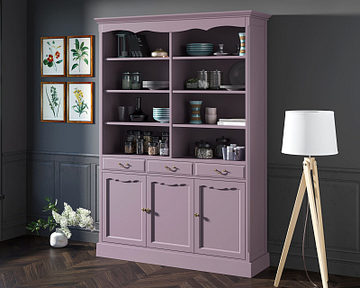 Двухсекционный шкаф Leontina Lavanda для посуды арт ST9330/3L 400_400_1933698