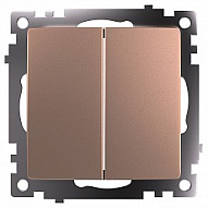 Переключатель двухклавишный без рамки Stekker Катрин 49169 500_191_2300870