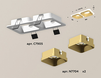 Встраиваемый светильник Ambrella Light XC XC7905004 400_400_2005292