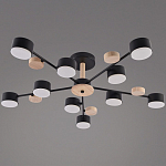 Люстра на штанге Reluce 03758 03758-0.3-10 BK+WOOD GX53 250_100_Array