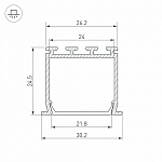 Профиль встраиваемый Arlight PLS-LOCK-H25-FS-2000 ANOD 016446 250_100_1887094