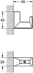 40782000 Selection Cube Крючок для банного халата, хром 250_100_1440931