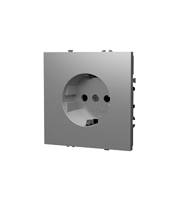 Розетка встраиваемая VOLTUM S70 с заземлением 16А, (шелк) 400_400_788576